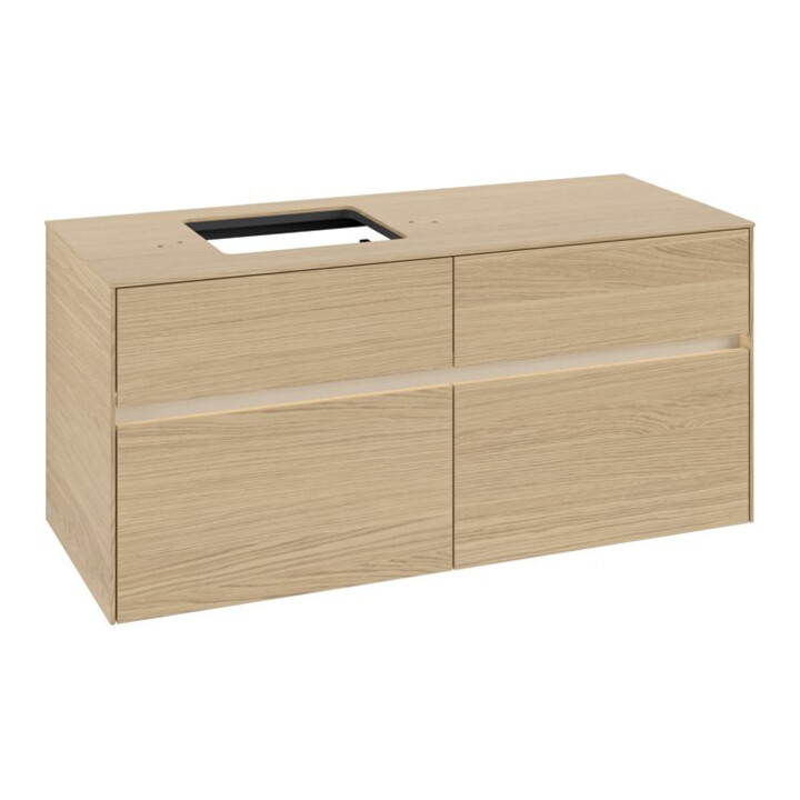 V&B Waschtischunterschrank Collaro 120x54,8x50cm, WT l, LED 8,8 W, Nord Oa