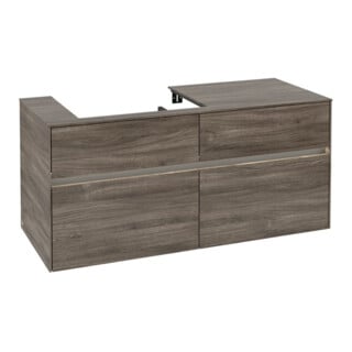 V&B Waschtischunterschrank Collaro 120x54,8x50cm, WT l, LED 8,8 W, st. Oa