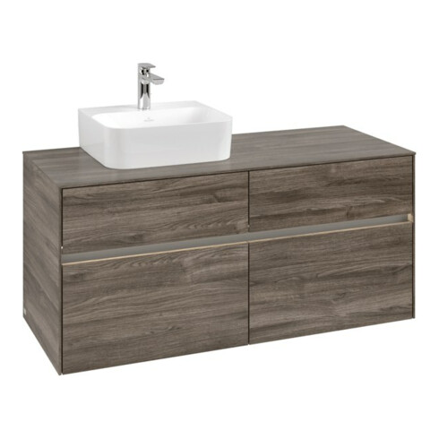 V&B Waschtischunterschrank Collaro 120x54,8x50cm, WT l, LED 8,8 W, st. Oa