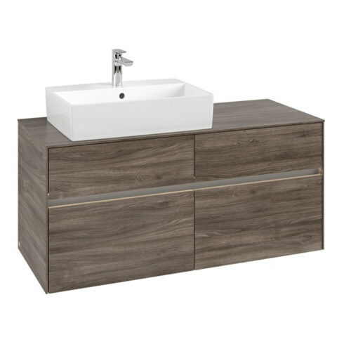 V&B Waschtischunterschrank Collaro 120x54,8x50cm, WT l, LED 8,8 W, st. Oa