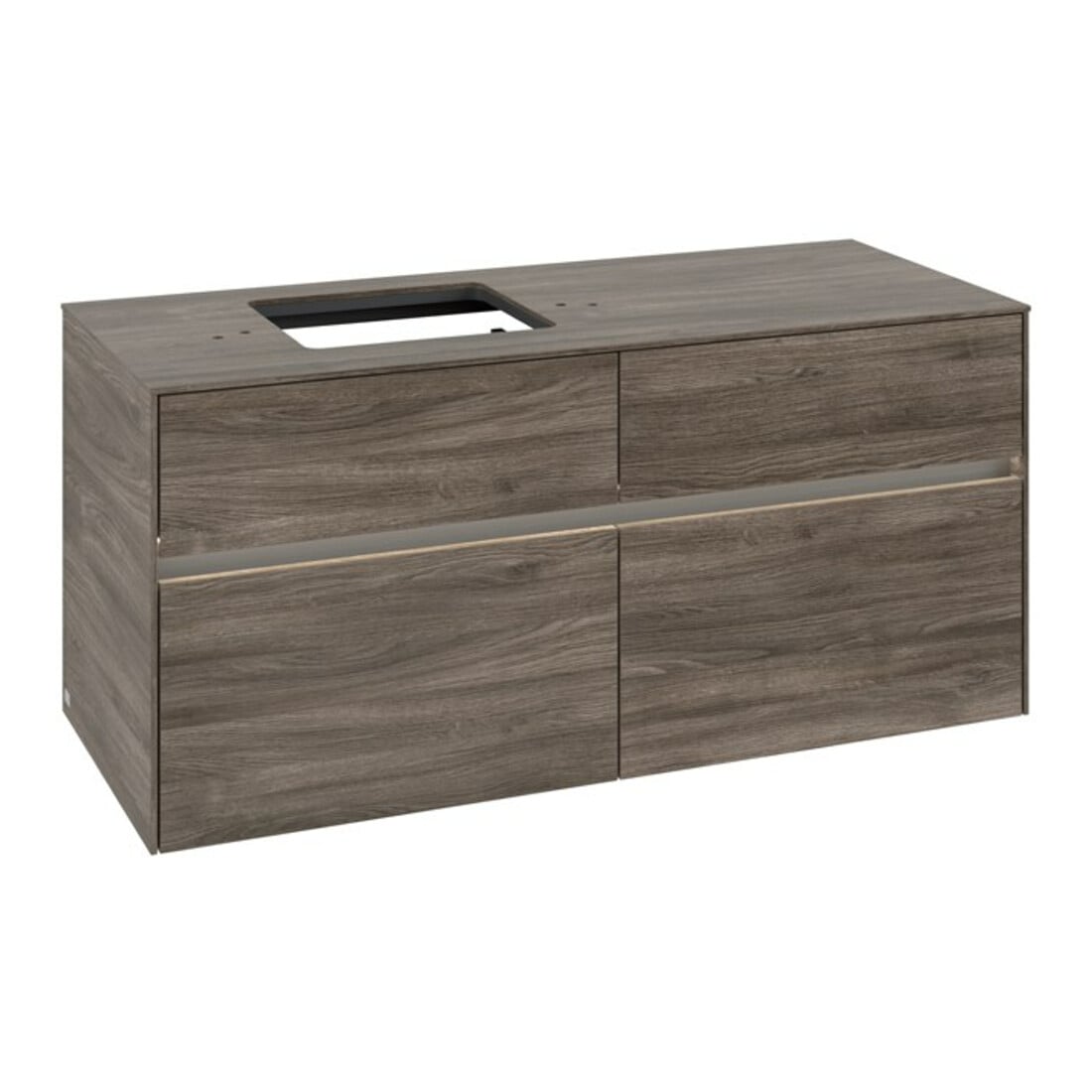 V&B Waschtischunterschrank Collaro 120x54,8x50cm, WT l, LED 8,8 W, st. Oa