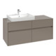 V&B Waschtischunterschrank Collaro 120x54,8x50cm, WT l, LED 8,8 W, volc bla-1