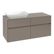 V&B Waschtischunterschrank Collaro 120x54,8x50cm, WT l, LED 8,8 W, volc bla