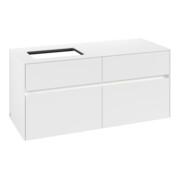 V&B Waschtischunterschrank Collaro 120x54,8x50cm, WT l, LED 8,8 W, wh. ma