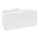 V&B Waschtischunterschrank Collaro 120x54,8x50cm, WT l, LED 8,8 W, wh. ma-3