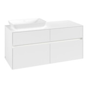 V&B Waschtischunterschrank Collaro 120x54,8x50cm, WT l, LED 8,8 W, wh. ma-3