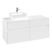 V&B Waschtischunterschrank Collaro 120x54,8x50cm, WT l, LED 8,8 W, wh. ma