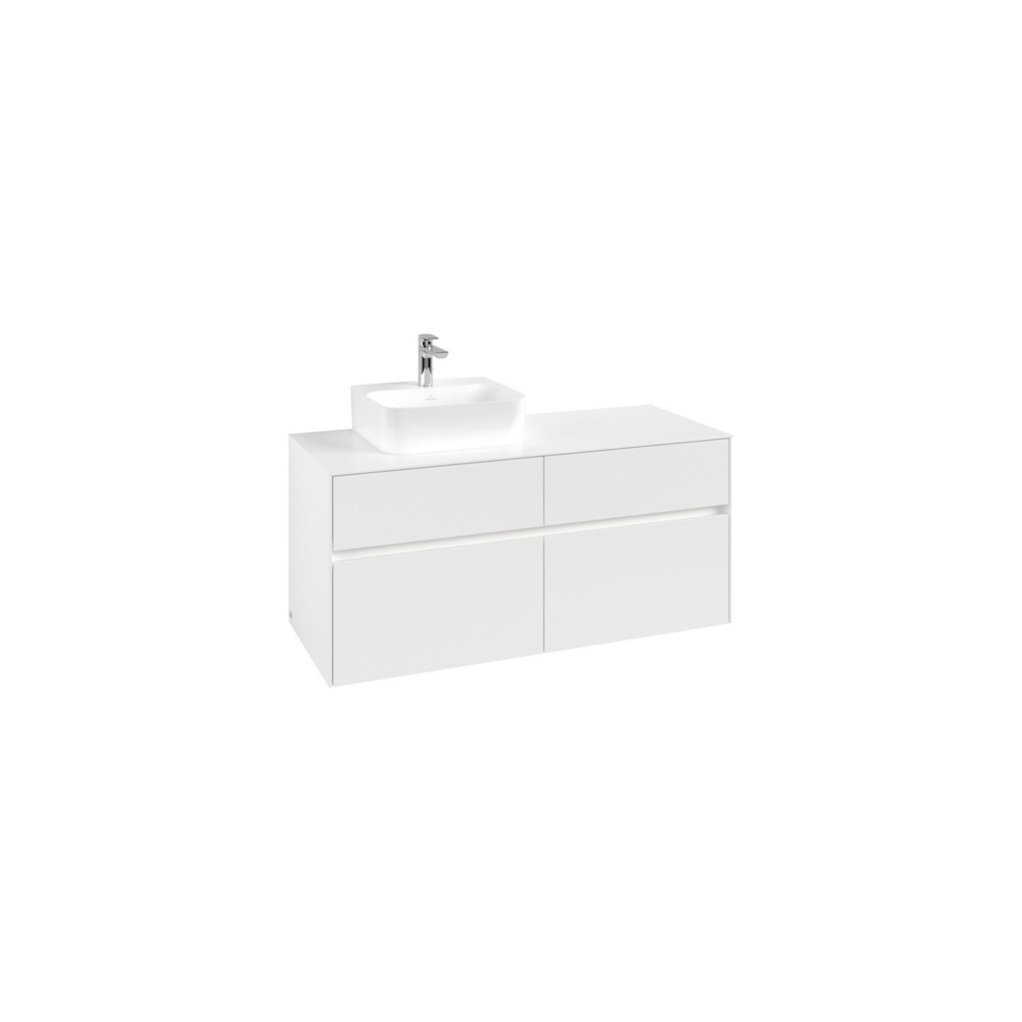 V&B Waschtischunterschrank Collaro 120x54,8x50cm, WT l, LED 8,8 W, wh. ma ; Villeroy & Boch