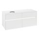 V&B Waschtischunterschrank Collaro 120x54,8x50cm, WT l, LED 8,8 W, wh. ma-1