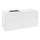 V&B Waschtischunterschrank Collaro 120x54,8x50cm, WT l, LED 8,8 W, wh. ma-1