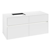 V&B Waschtischunterschrank Collaro 120x54,8x50cm, WT l, LED 8,8 W, wh. ma