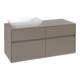 V&B Waschtischunterschrank Collaro 120x54,8x50cm, WT l, LED 8,8 W, wine r-1
