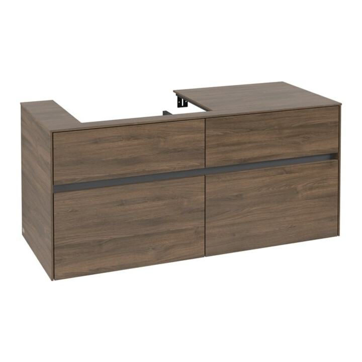 V&B Waschtischunterschrank Collaro 120x54,8x50cm, WT links, arizona oak