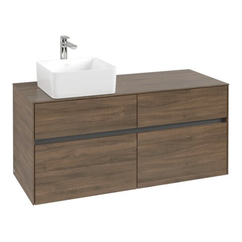 V&B Waschtischunterschrank Collaro 120x54,8x50cm, WT links, Arizona Oak