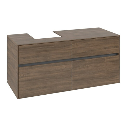 V&B Waschtischunterschrank Collaro 120x54,8x50cm, WT links, arizona oak