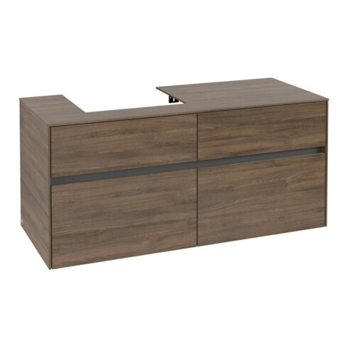 V&B Waschtischunterschrank Collaro 120x54,8x50cm, WT links, arizona oak