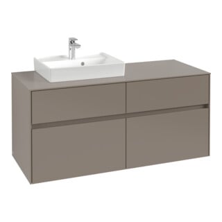 V&B Waschtischunterschrank Collaro 120x54,8x50cm, WT links, black oak