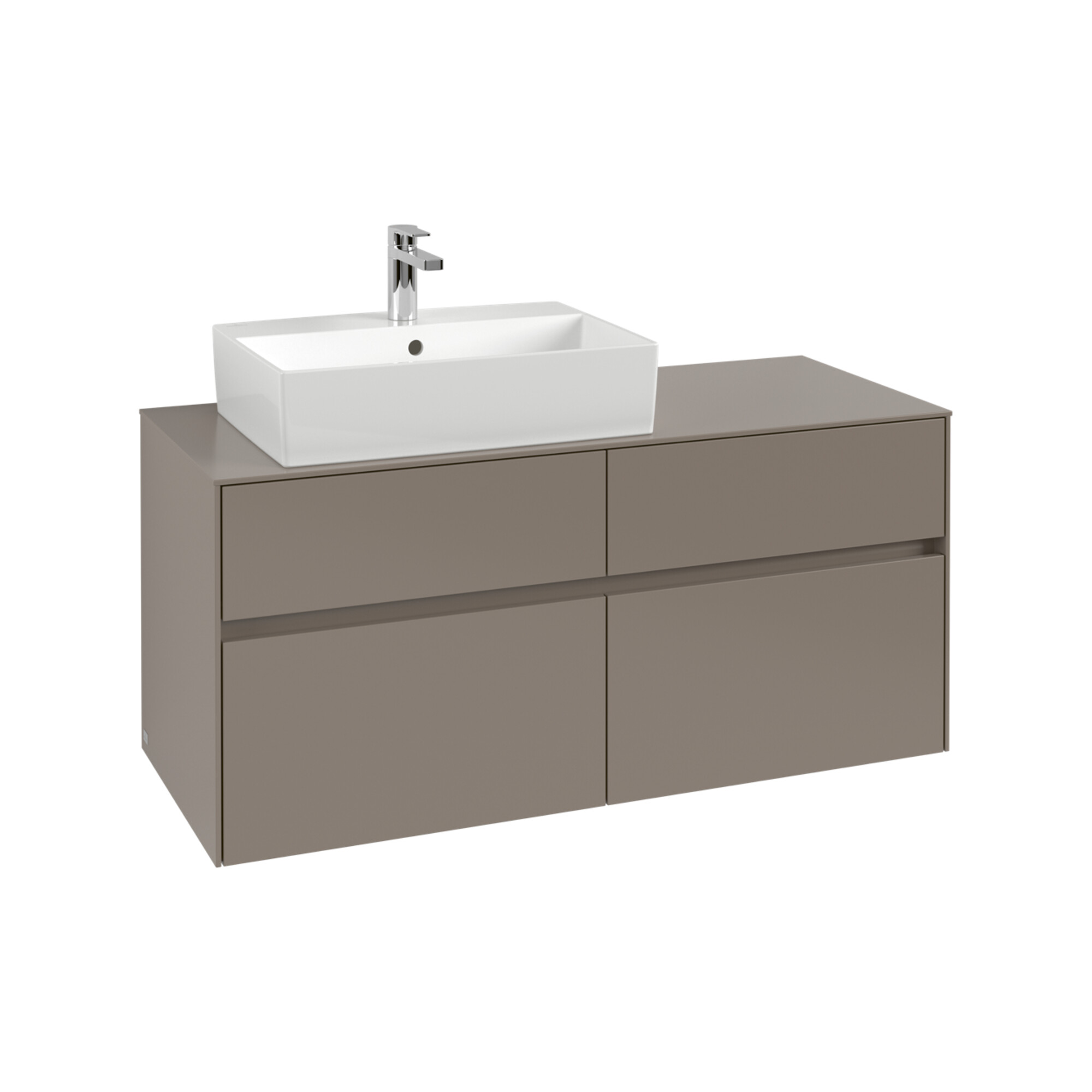V&B Waschtischunterschrank Collaro 120x54,8x50cm, WT links, black oak ; Villeroy & Boch