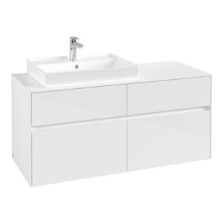 V&B Waschtischunterschrank Collaro 120x54,8x50cm, WT links, glossy white