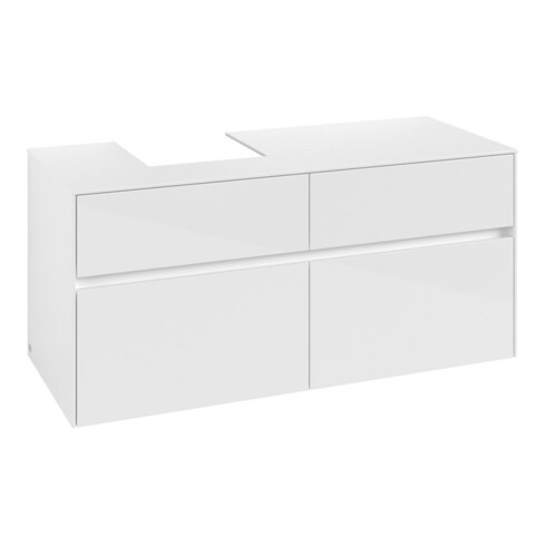 V&B Waschtischunterschrank Collaro 120x54,8x50cm, WT links, glossy white