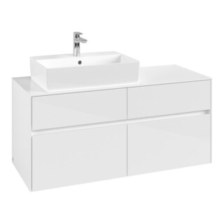V&B Waschtischunterschrank Collaro 120x54,8x50cm, WT links, glossy white