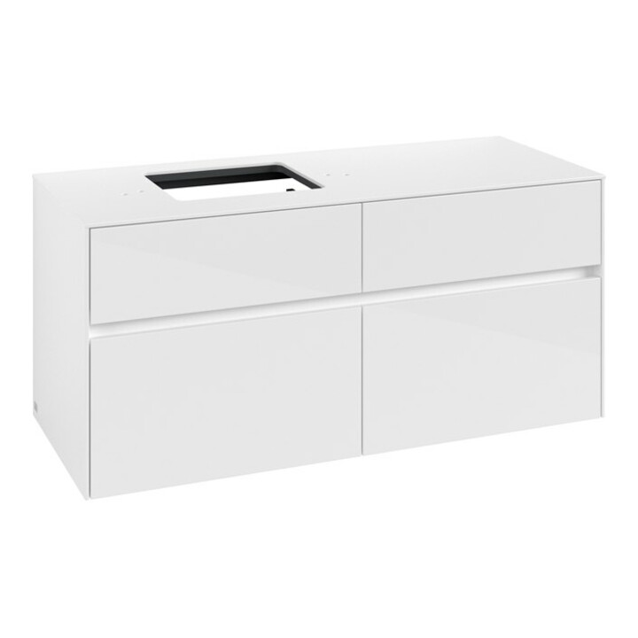 V&B Waschtischunterschrank Collaro 120x54,8x50cm, WT links, glossy white