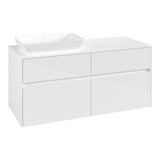 V&B Waschtischunterschrank Collaro 120x54,8x50cm, WT links, glossy white