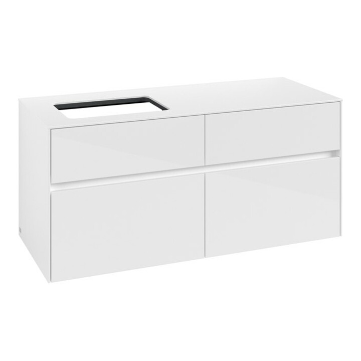 V&B Waschtischunterschrank Collaro 120x54,8x50cm, WT links, glossy white