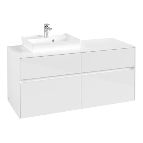 V&B Waschtischunterschrank Collaro 120x54,8x50cm, WT links, glossy white