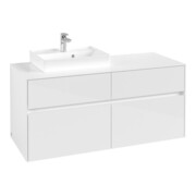 V&B Waschtischunterschrank Collaro 120x54,8x50cm, WT links, glossy white