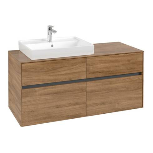 V&B Waschtischunterschrank Collaro 120x54,8x50cm, WT links, kansas oak