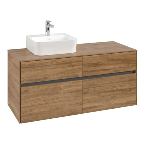 V&B Waschtischunterschrank Collaro 120x54,8x50cm, WT links, kansas oak