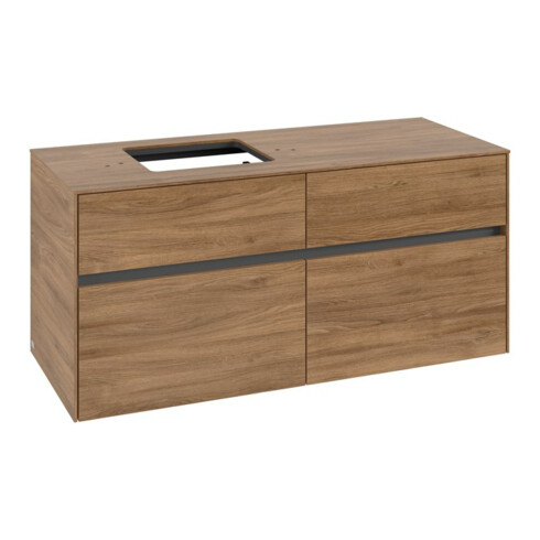 V&B Waschtischunterschrank Collaro 120x54,8x50cm, WT links, kansas oak