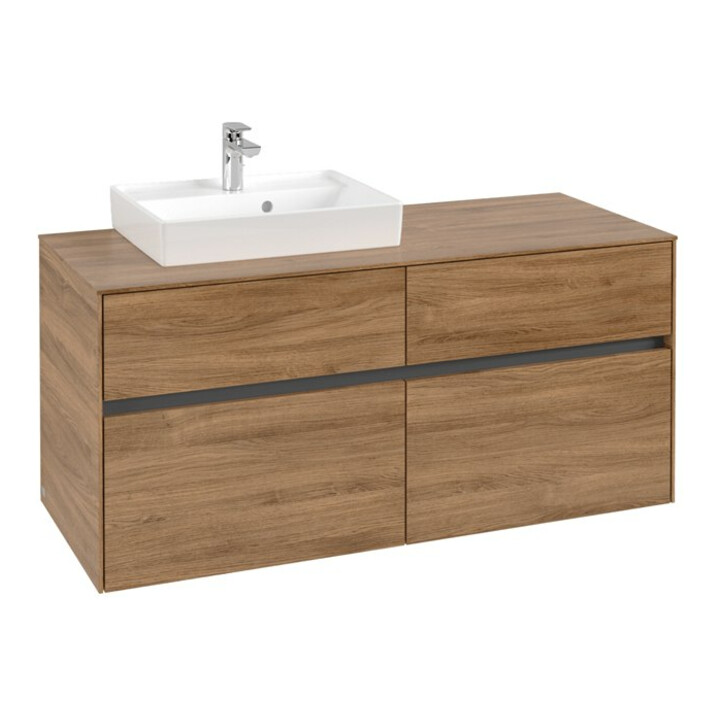 V&B Waschtischunterschrank Collaro 120x54,8x50cm, WT links, kansas oak