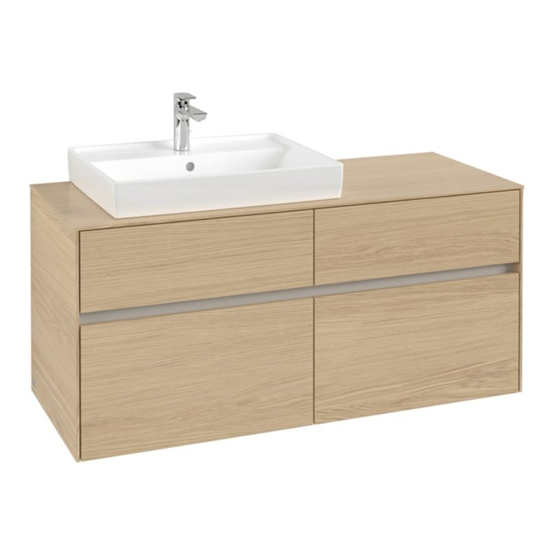 V&B Waschtischunterschrank Collaro 120x54,8x50cm, WT links, nordic oak
