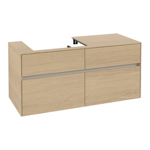 V&B Waschtischunterschrank Collaro 120x54,8x50cm, WT links, nordic oak