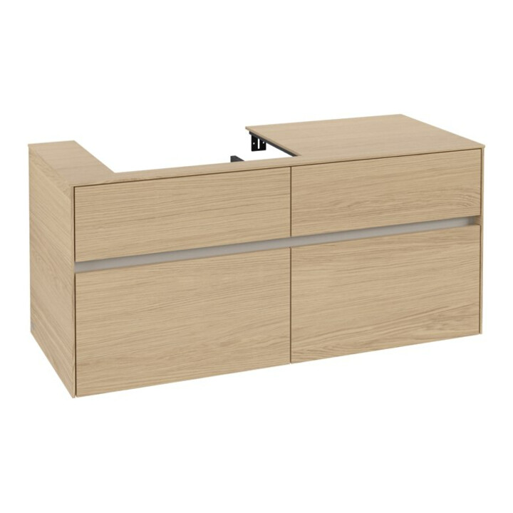 V&B Waschtischunterschrank Collaro 120x54,8x50cm, WT links, nordic oak