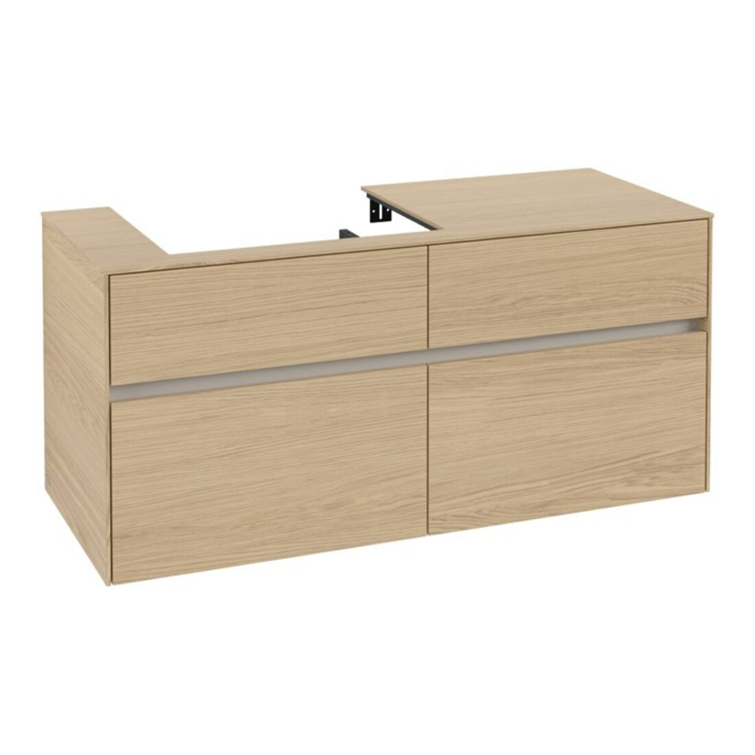 V&B Waschtischunterschrank Collaro 120x54,8x50cm, WT links, nordic oak