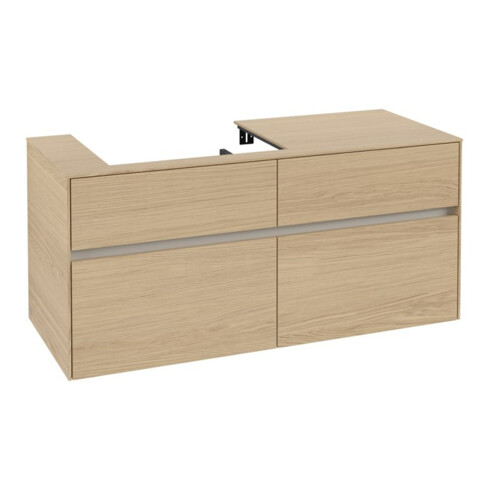 V&B Waschtischunterschrank Collaro 120x54,8x50cm, WT links, nordic oak