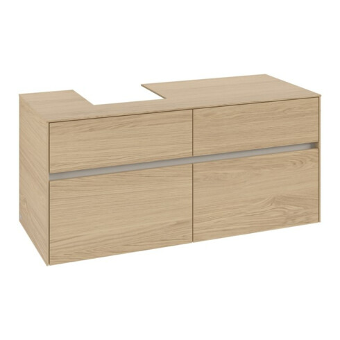 V&B Waschtischunterschrank Collaro 120x54,8x50cm, WT links, nordic oak
