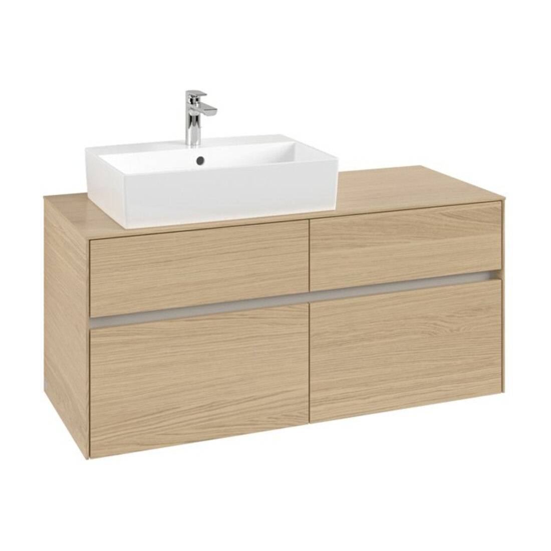 V&B Waschtischunterschrank Collaro 120x54,8x50cm, WT links, nordic oak