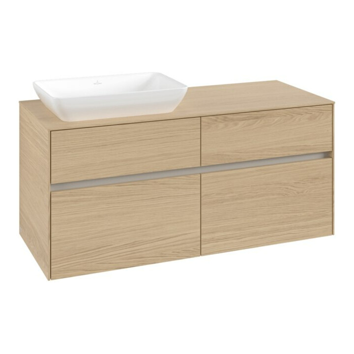 V&B Waschtischunterschrank Collaro 120x54,8x50cm, WT links, nordic oak