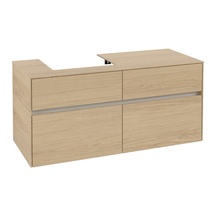 V&B Waschtischunterschrank Collaro 120x54,8x50cm, WT links, nordic oak