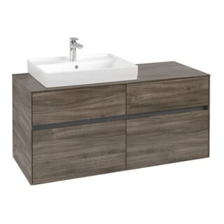 V&B Waschtischunterschrank Collaro 120x54,8x50cm, WT links, stone oak