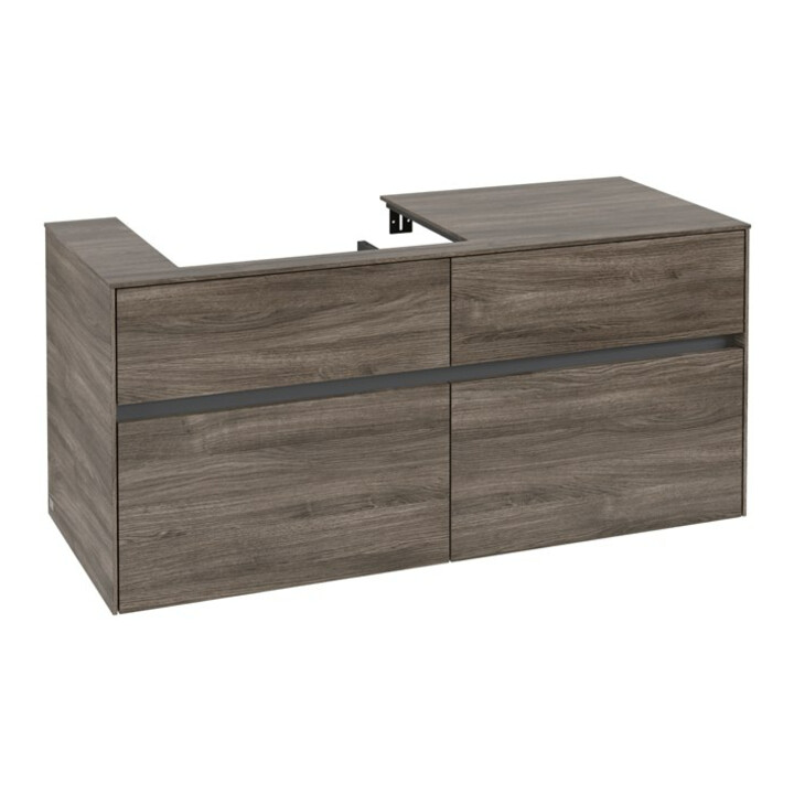 V&B Waschtischunterschrank Collaro 120x54,8x50cm, WT links, stone oak