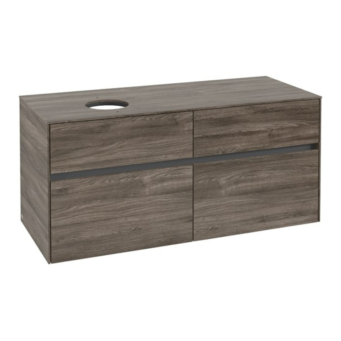 V&B Waschtischunterschrank Collaro 120x54,8x50cm, WT links, stone oak