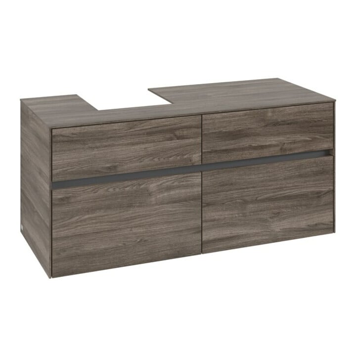 V&B Waschtischunterschrank Collaro 120x54,8x50cm, WT links, stone oak