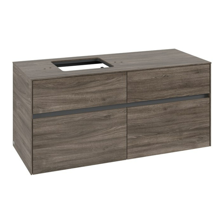 V&B Waschtischunterschrank Collaro 120x54,8x50cm, WT links, stone oak