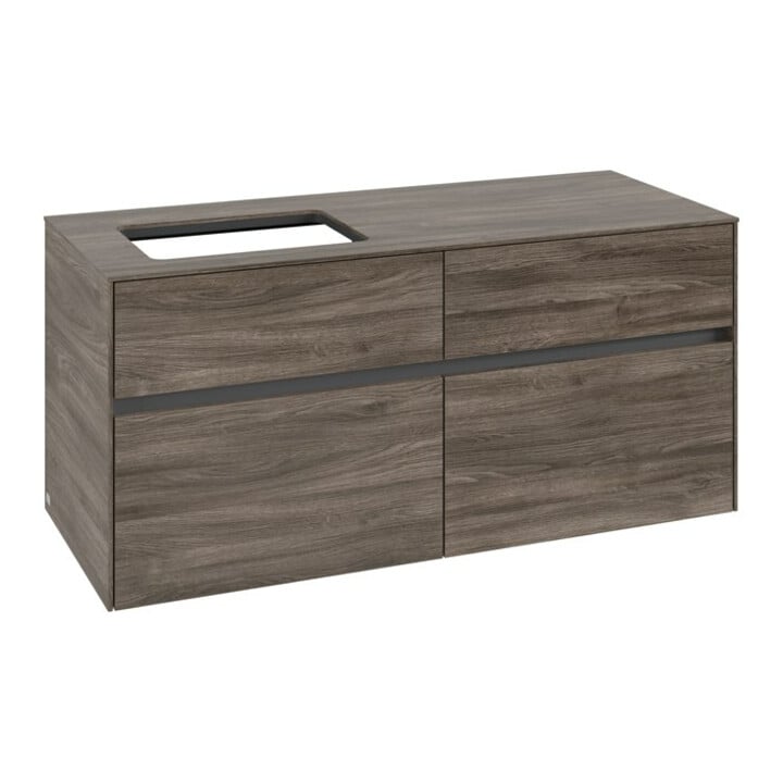 V&B Waschtischunterschrank Collaro 120x54,8x50cm, WT links, stone oak