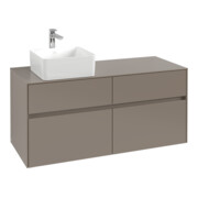 V&B Waschtischunterschrank Collaro 120x54,8x50cm, WT links, volcano black